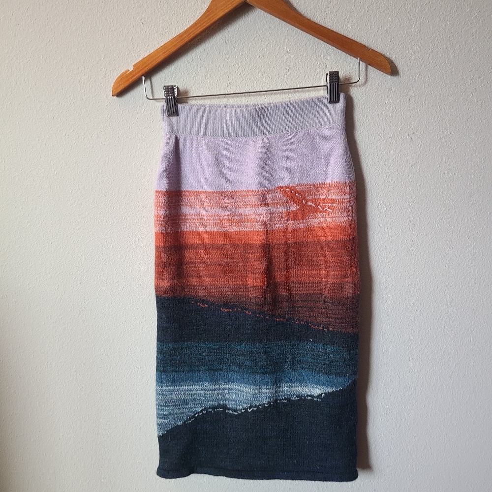 Anthropologie Multicolor Knit Skirt - Picture 2 of 9